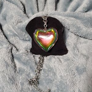 Pastel Rainbow Heart Necklace